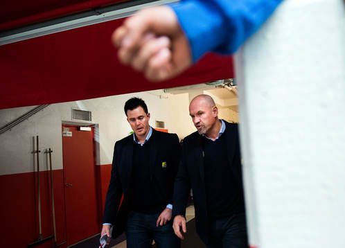 Södertäljes assisterande tränare Jimmy Blixt och