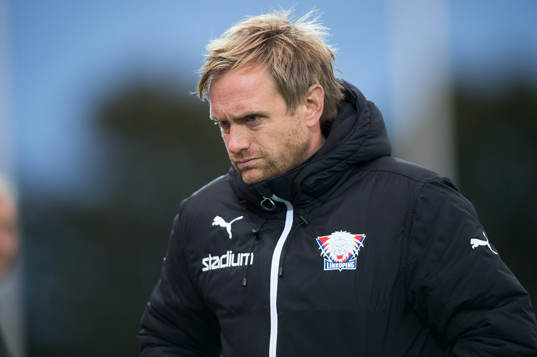 Linköpings tränare Martin Sjögren i matchen i