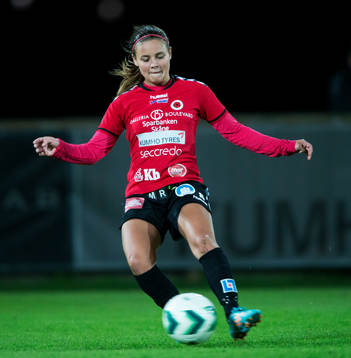 Kristianstads Alice Nilsson i matchen i damallsvenskan
