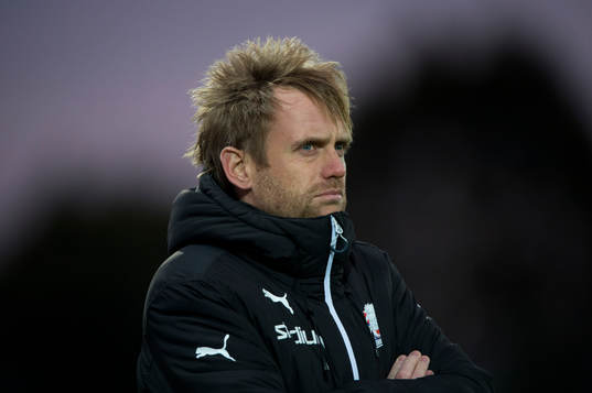 Linköpings tränare Martin Sjögren i matchen i