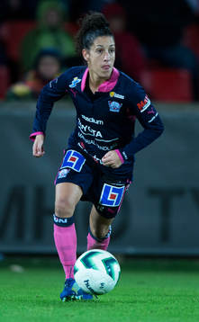 Linköpings Claudia Teresa Neto Pires i matchen i