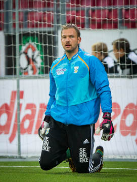 IFK Göteborgs målvakt John Alvbåge innan matchen mellan