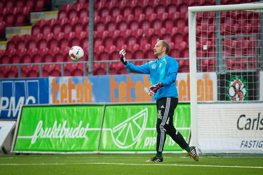 IFK Göteborgs målvakt John Alvbåge innan matchen mellan