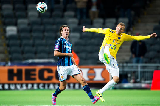 Djurgårdens Philip Hellqvist och Falkenbergs Rasmus