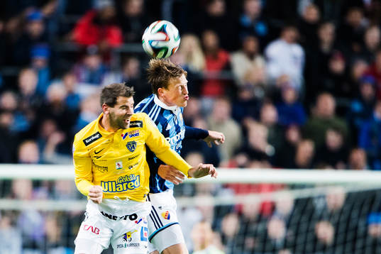 Falkenbergs Stefan Rodevåg och Djurgårdens Emil Bergström