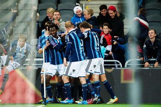 Djurgårdens spelare jublar