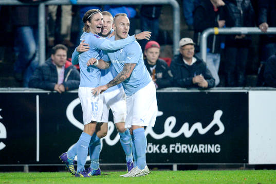 Malmö FFs Pawel Cibicki, Anton Tinnerholm och Magnus
