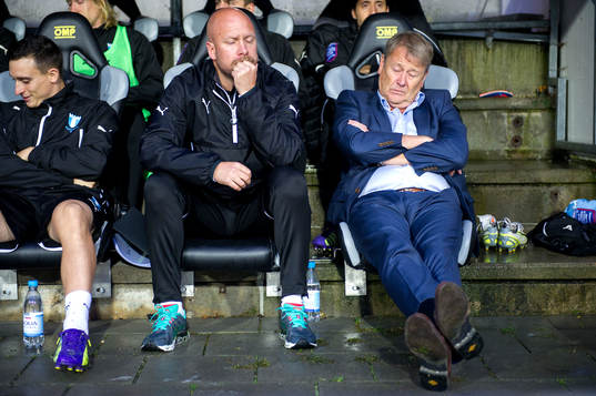 Malmö FFs assisterande tränare Olof Persson och tränare