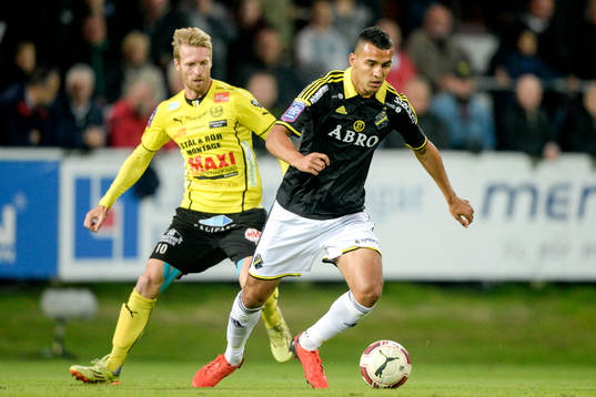 s Nabil Bahoui i matchen i allsvenskan mellan Mjällby och