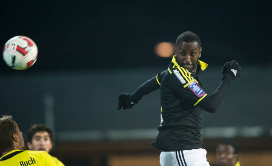 s Henok Goitom i matchen i allsvenskan mellan Mjällby och