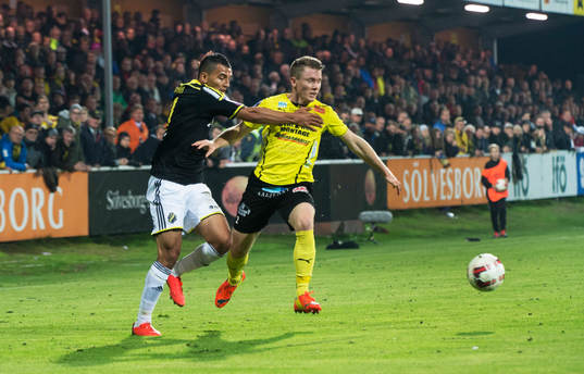 s Nabil Bahoui  i matchen i allsvenskan mellan Mjällby och