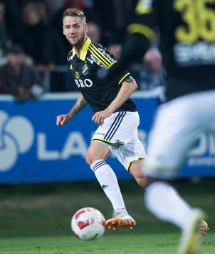 s Alexander Milosevic i matchen i allsvenskan mellan