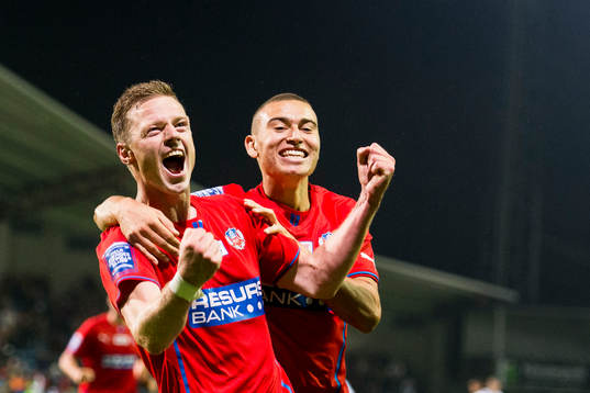Helsingborgs Arnór Smárason jublar