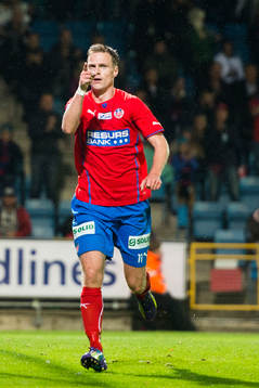 Helsingborgs Arnór Smárason jublar