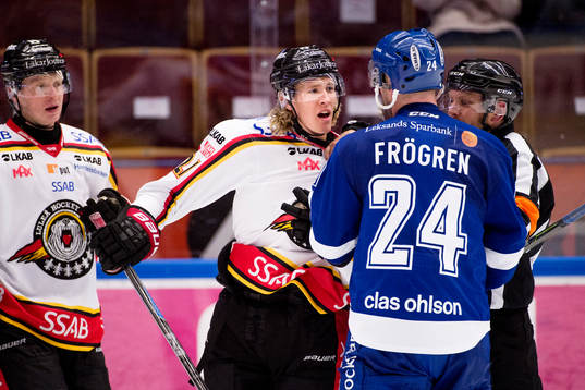 Luleås Emil Sylvegård och Leksands Jonas Frögren i bråk
