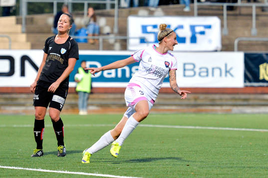 Rosengårds Anja Mittag jublar