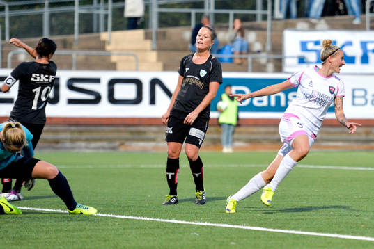 Rosengårds Anja Mittag jublar