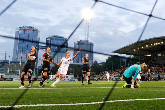 Rosengårds Anja Mittag jublar