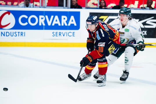 Djurgårdens Joakim Eriksson och Färjestads Joakim Nygård