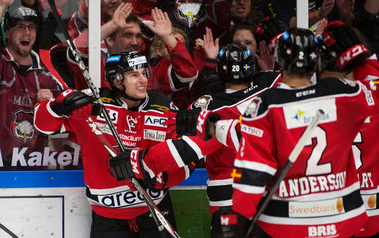 Malmö Redhawks Tony Romano jublar