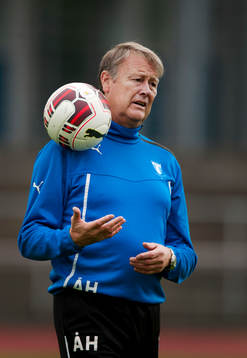 Malmö FFs tränare Åge Hareide när Malmö FF tränar