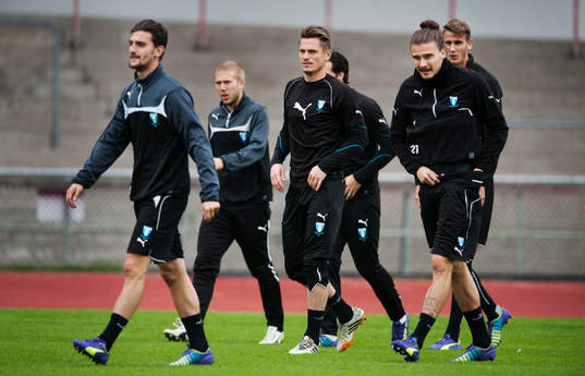 Malmö FFs Agon Mehmeti, Anton Tinnerholm, Markus Rosenberg