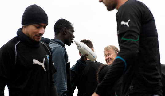 Malmö FFs tränare Åge Hareide när Malmö FF tränar