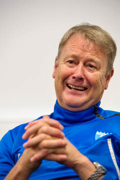Malmö FFs tränare Åge Hareide i en intervju