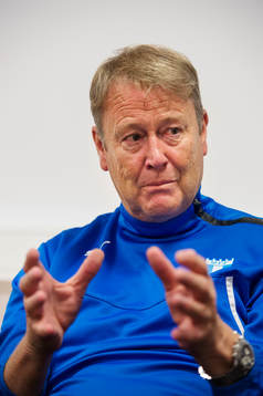 Malmö FFs tränare Åge Hareide i en intervju