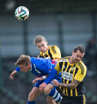 IFK Hässleholms Anton Pramberg och Filip Thurn i matchen i