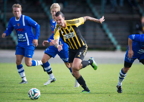 IFK Hässleholms Filip Thurn i matchen i division 3 mellan