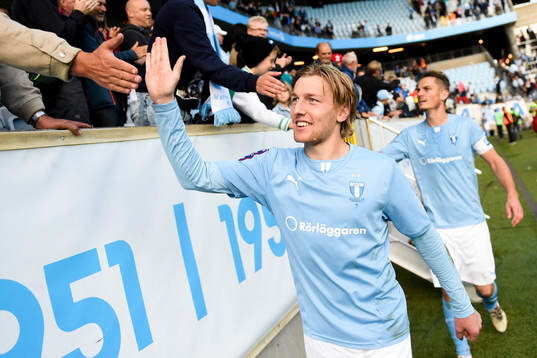 Malmö FFs Emil Forsberg och Markus Rosenberg tackar