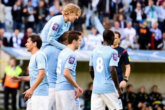 Malmö FFs Emil Forsberg jublar