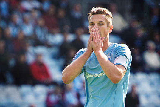 Malmö FFs Markus Rosenberg deppar