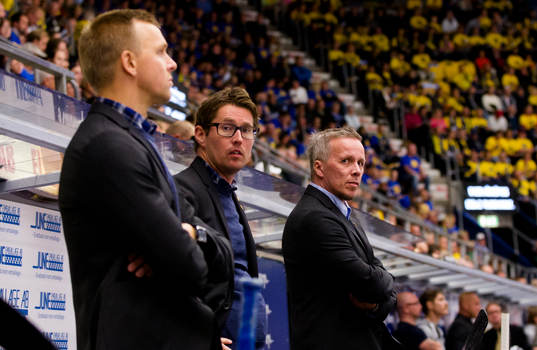 Skellefteås tränare Bert Robertsson, Stefan Klockare och
