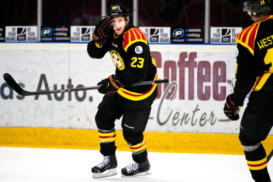 Brynäs Bill Sweatt jublar