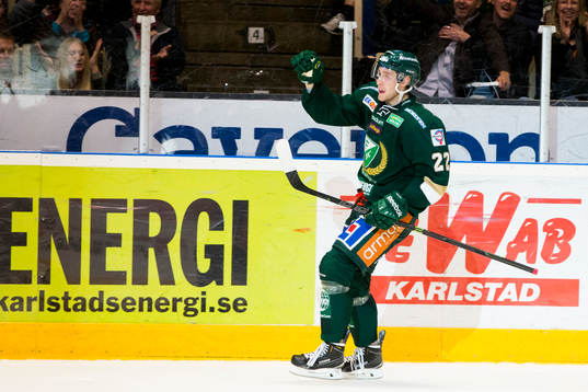 Färjestads Per Åslund jublar