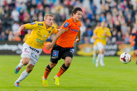 Falkenbergs Patrik Ingelsten och Norrköpings Edvard