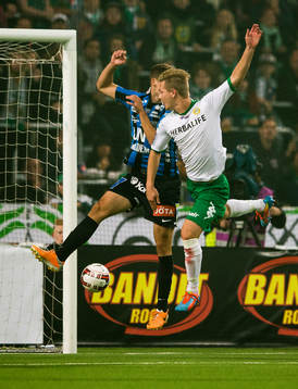 Hammarbys Erik Israelsson gör 1-0  för Hammarby