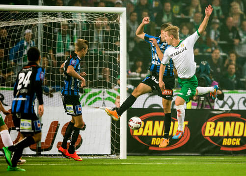 Hammarbys Erik Israelsson gör 1-0  för Hammarby