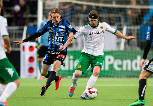 Sirius Daniel Ahonen jagar Hammarbys Thomas Guldborg