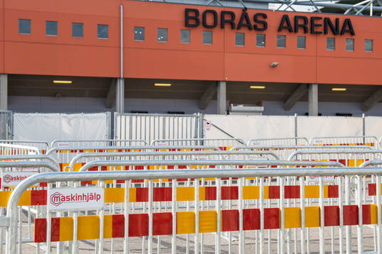 Kravallstaket innan fotbollsmatchen i Allsvenskan mellan