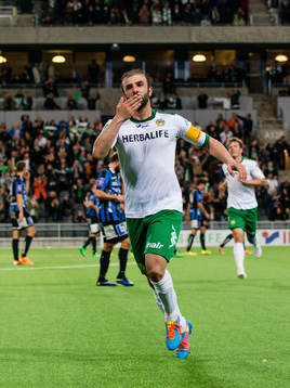 Hammarbys Kennedy Bakircioglu jublar