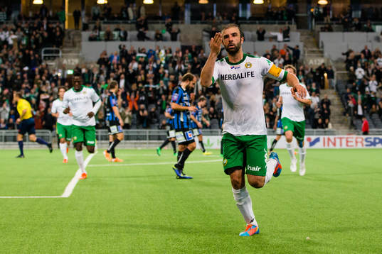 Hammarbys Kennedy Bakircioglu jublar