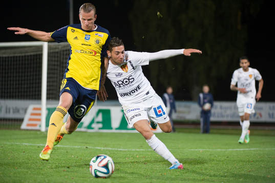 Ängelholms Sebastian Carlsen och Syrianskas Gabriel Somi