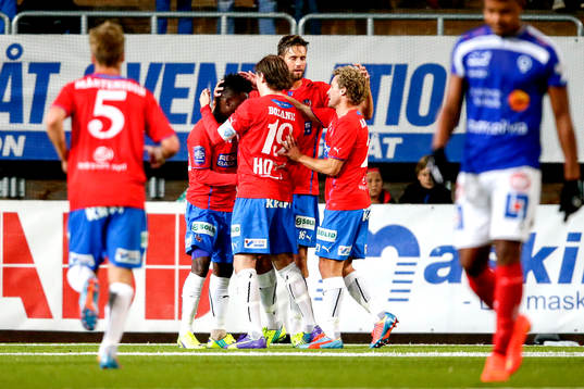 Helsingborgs David Accam jublar