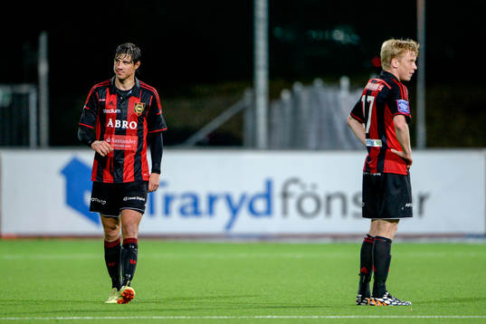 Brommapojkarnas Gabriel Petrovic och Gustav Sandberg