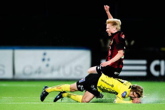 Brommapojkarnas Gustav Sandberg Magnusson och Halmstads