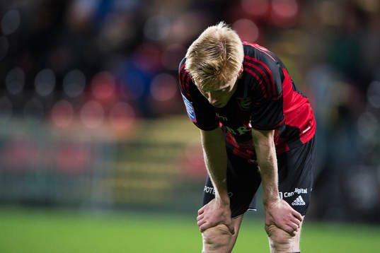 Brommapojkarnas Gustav Sandberg Magnusson deppar