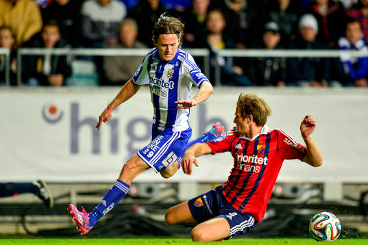 IFK Göteborgs Lasse Vibe och Djurgårdens Jesper Arvidsson